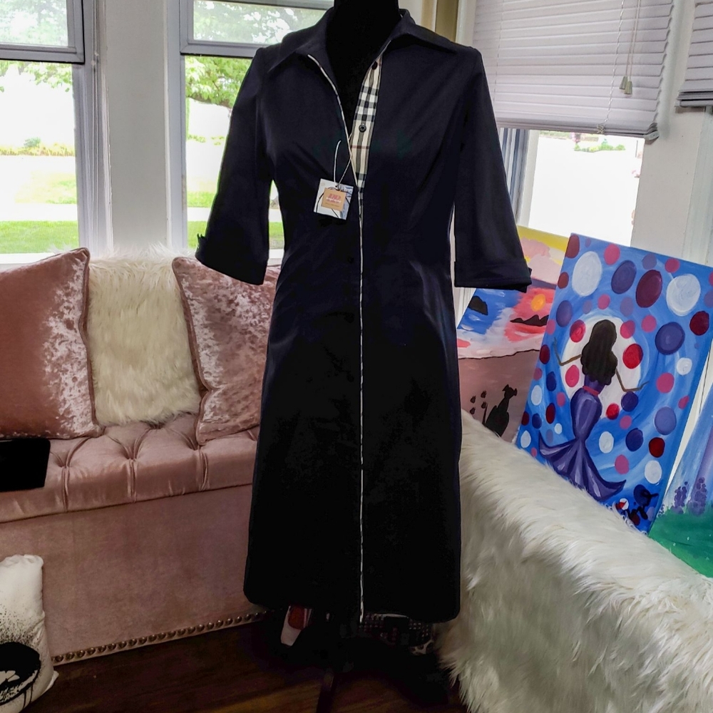 Black Burberry shirtdress